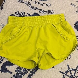 Lime Green Women's Athletic Shorts